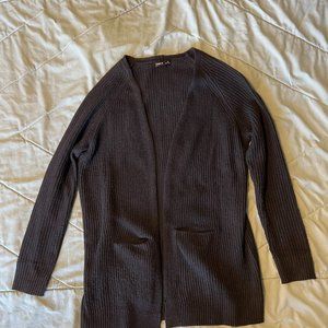 🎸 SHEIN DUAL POCKET OPEN FRONT CARDIGAN BLACK 🎸